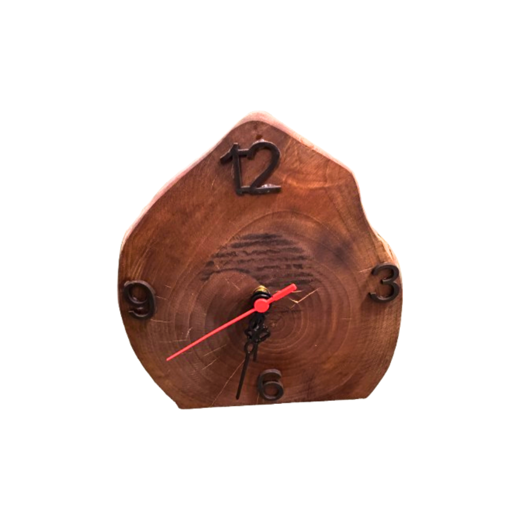 Ρολόι επιτραπέζιο από ξύλο καρυδιάς