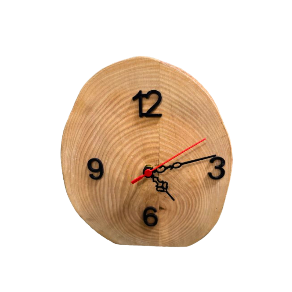Ρολόι επιτραπέζιο από ξύλο καστανιάς