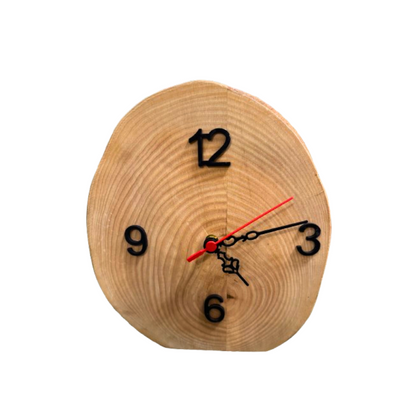Ρολόι επιτραπέζιο από ξύλο καστανιάς