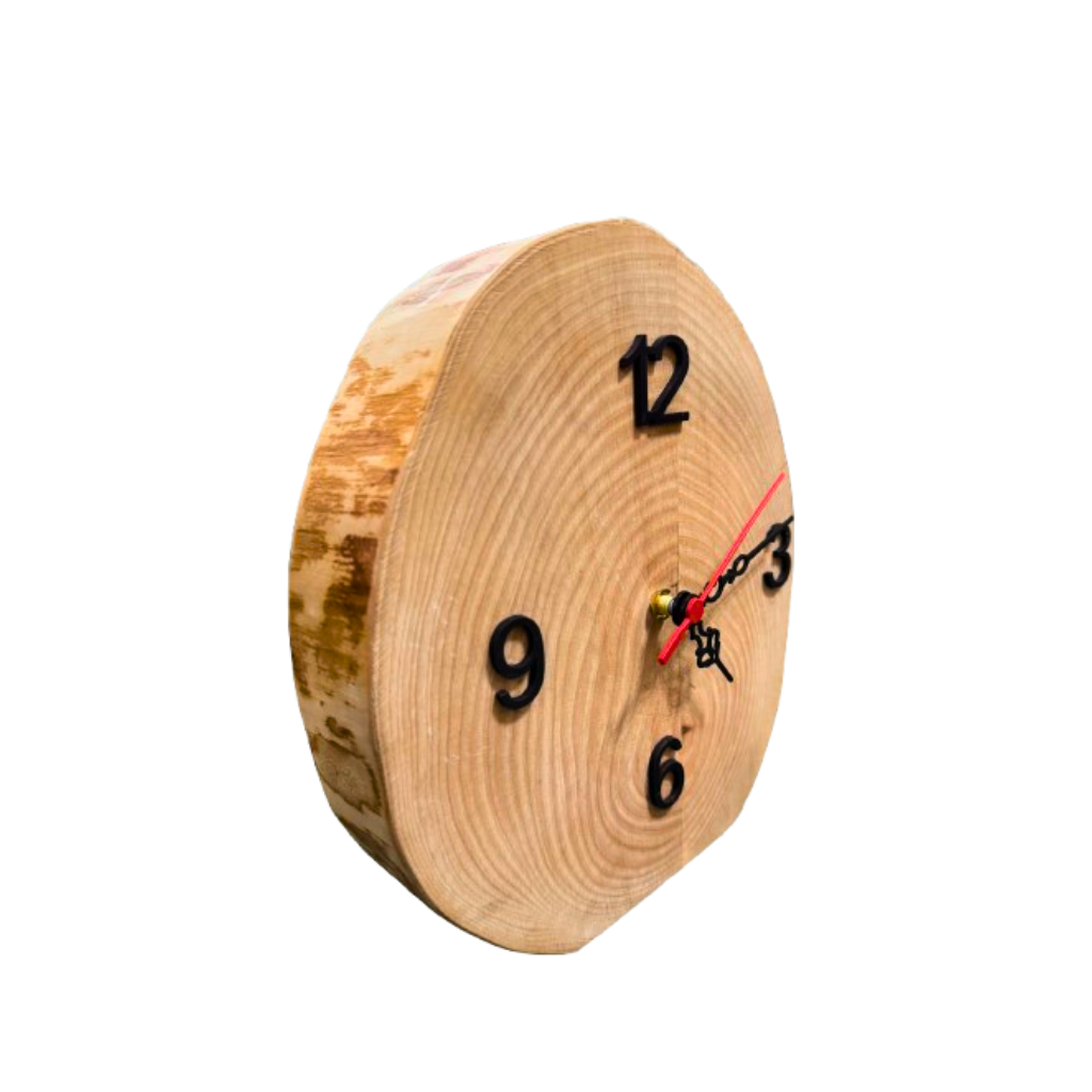Ρολόι επιτραπέζιο από ξύλο καστανιάς