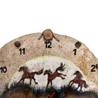Κεραμικό ρολόι "Άλογα"