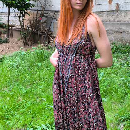 Ολόσωμη φόρμα μακριά με δέσιμο στο λαιμό/πλάτη και ανοιχτή πλάτη