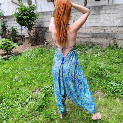 Ολόσωμη φόρμα μακριά με δέσιμο στο λαιμό/πλάτη και ανοιχτή πλάτη