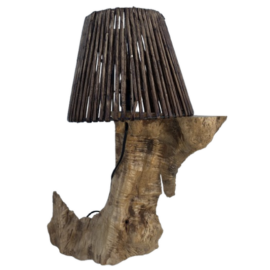 Επιτραπέζιο Φωτιστικό από Ξύλο Ελιάς