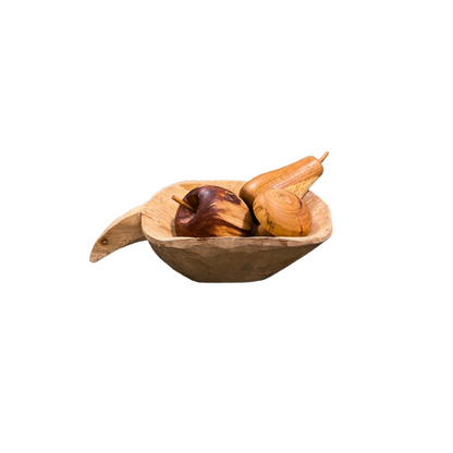 Ρετρό διακοσμητική πιατέλα με όψη ακατέργαστου ξύλου