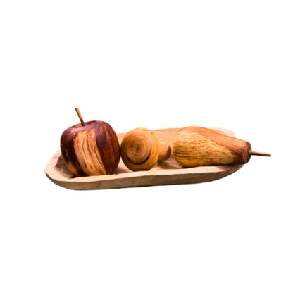 Ρετρό διακοσμητική πιατέλα με όψη ακατέργαστου ξύλου