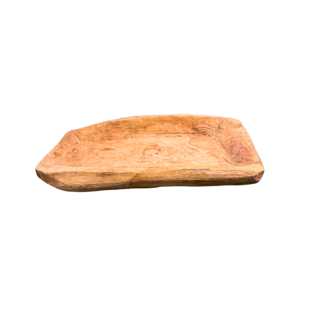 Ρετρό διακοσμητική πιατέλα με όψη ακατέργαστου ξύλου