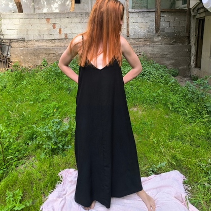 Φόρεμα closs μακρύ με ραντάκι