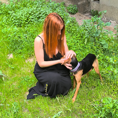 Φόρεμα closs μακρύ με ραντάκι