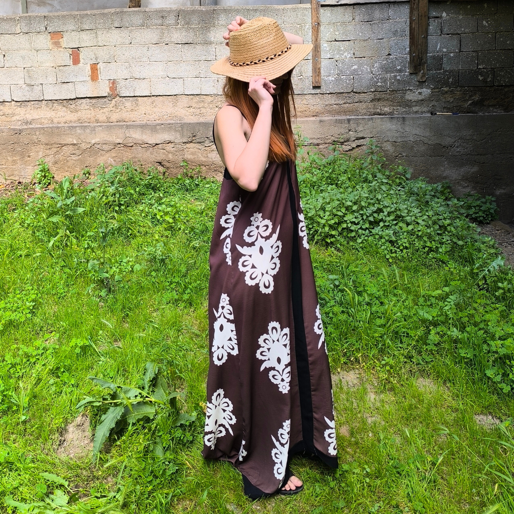 Φόρεμα closs μακρύ με ραντάκι