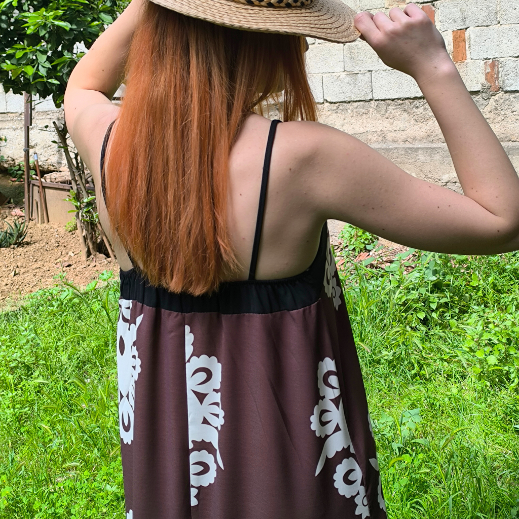 Φόρεμα closs μακρύ με ραντάκι