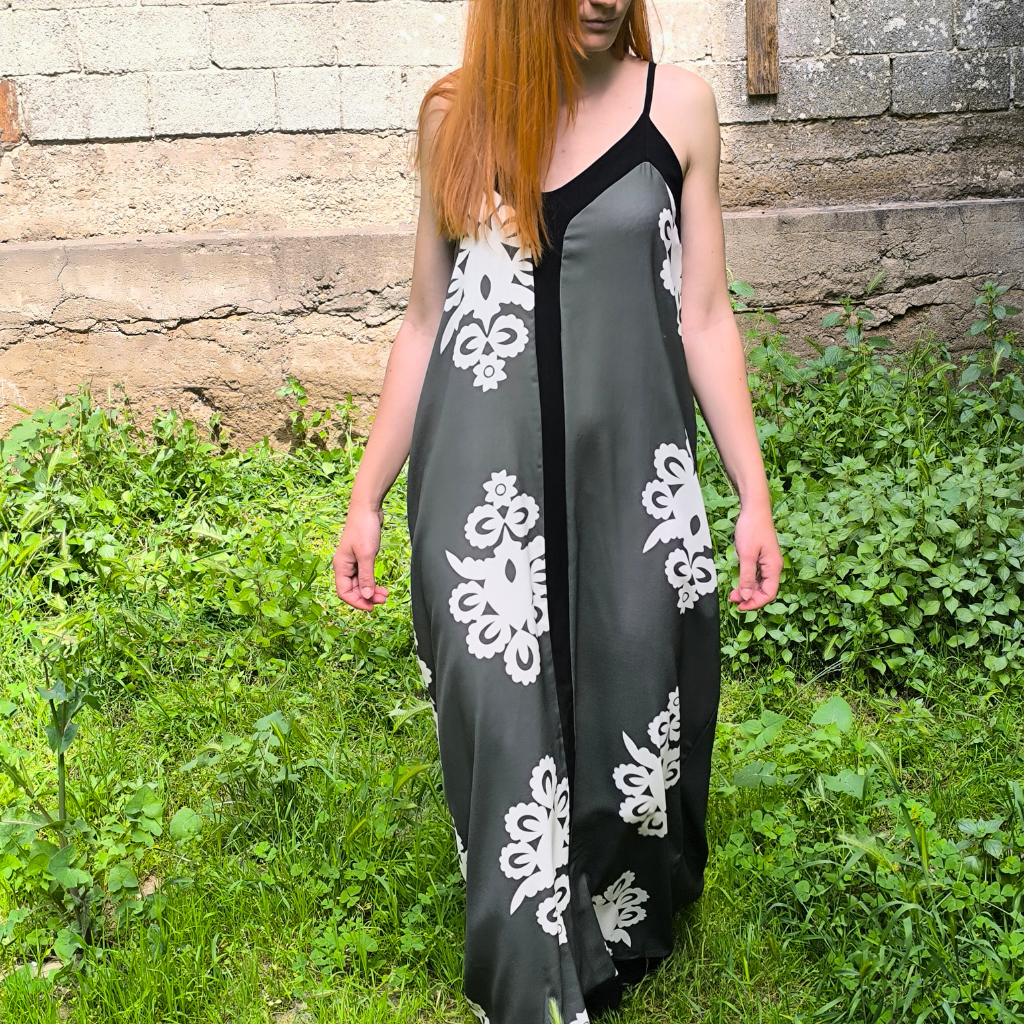 Φόρεμα closs μακρύ με ραντάκι