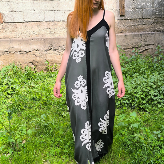 Φόρεμα closs μακρύ με ραντάκι