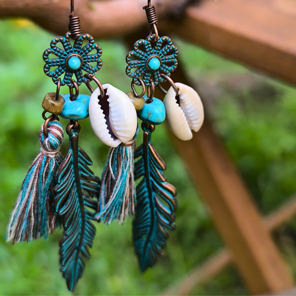 Sea feather earings