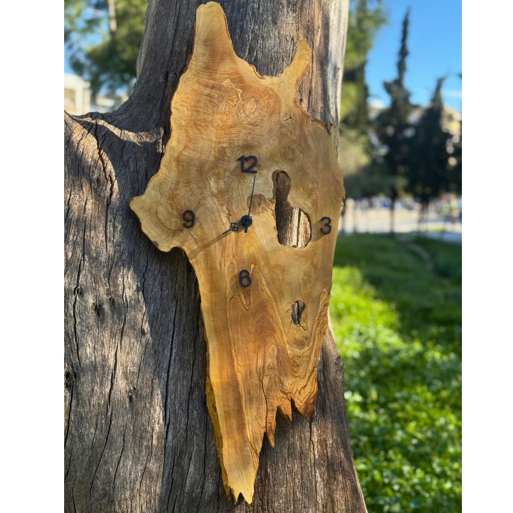 Ρολόι τοίχου από Ρίζα Ελιάς